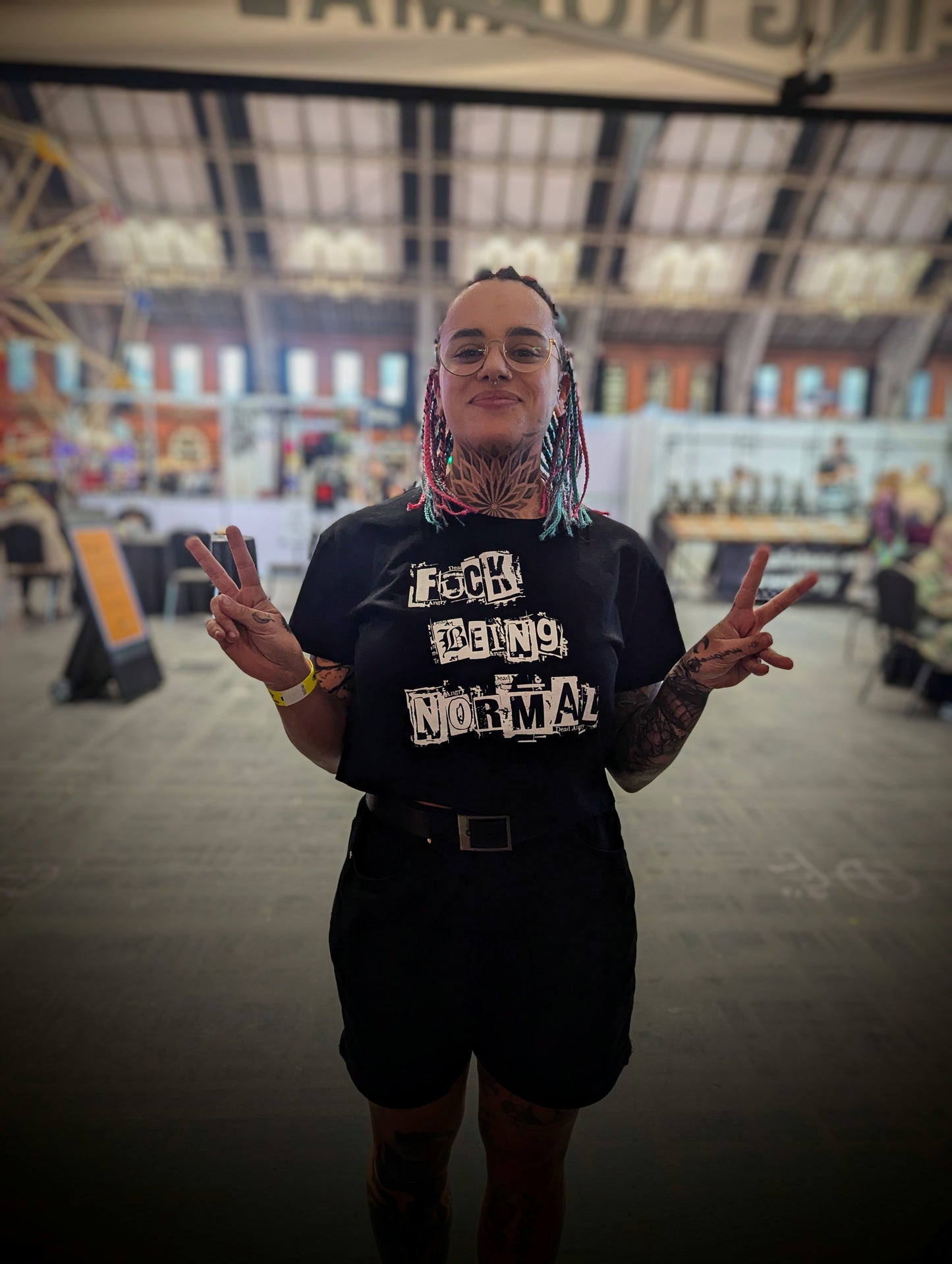 FUCK BEING NORMAL CROP TEE