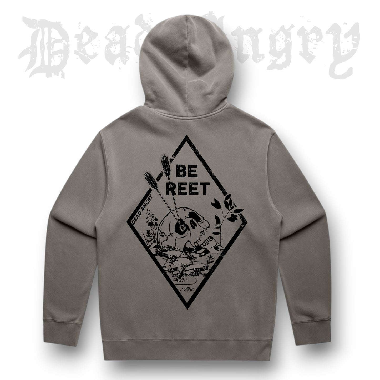 'Be Reet' Oversized Faded Hoody