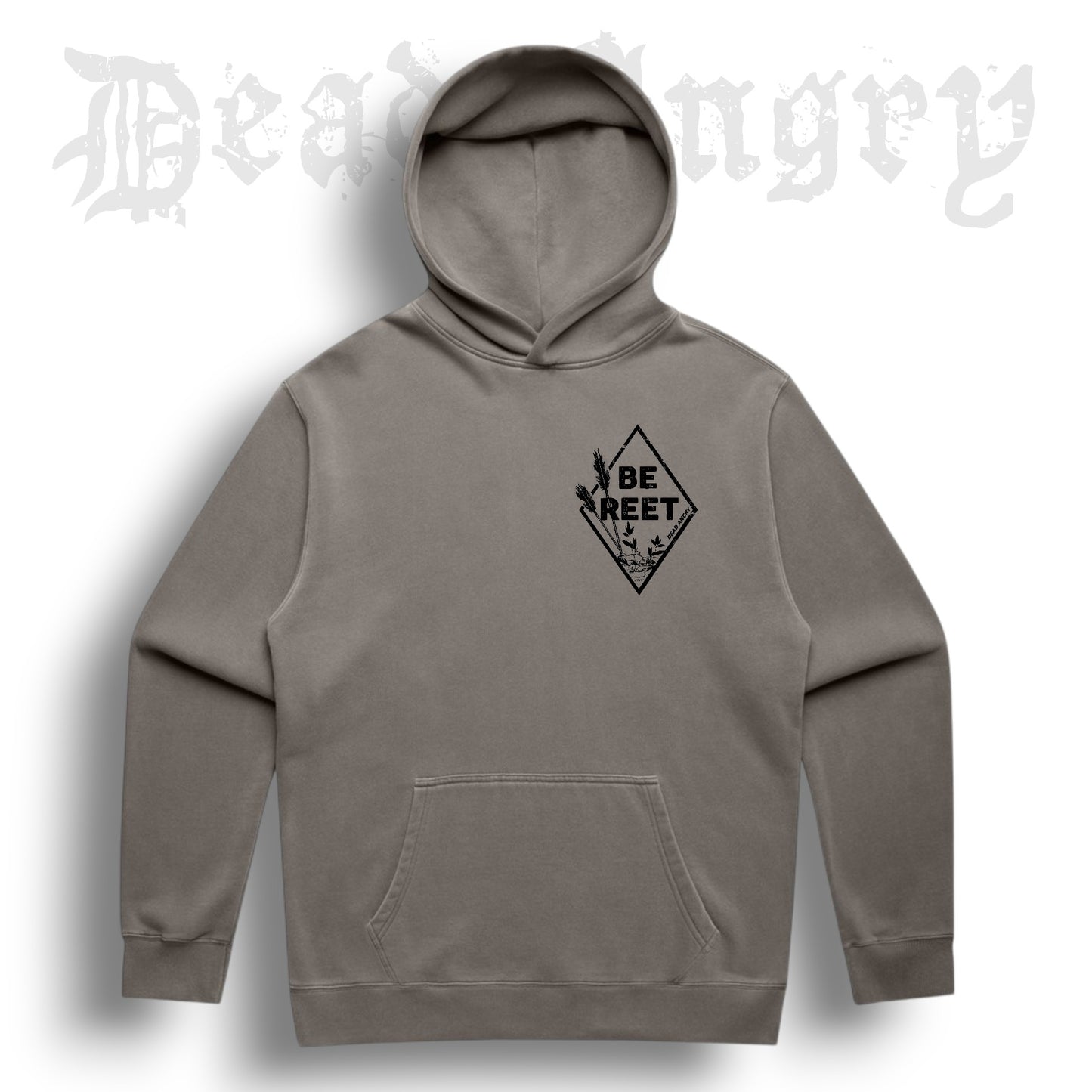 'Be Reet' Oversized Faded Hoody