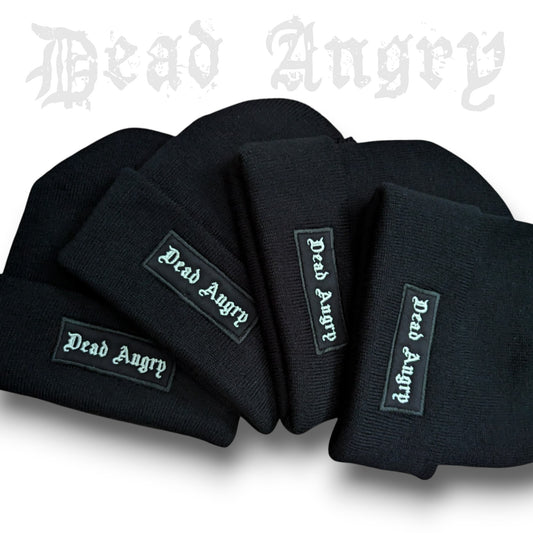 Dead Angry Black Patch Beanie