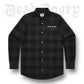 GREY AND BLACK EMBROIDERED CHECK SHIRT