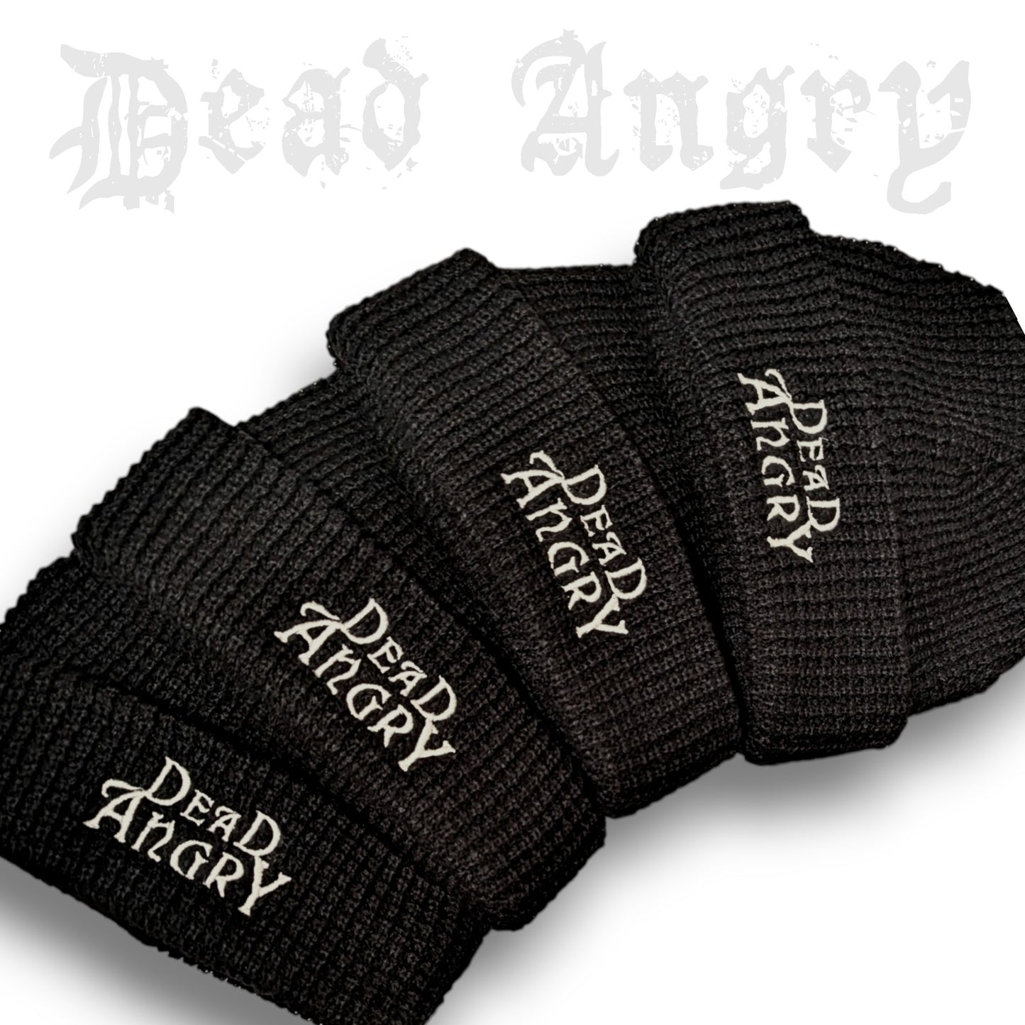 DEAD ANGRY WAFFLE KNIT BEANIE