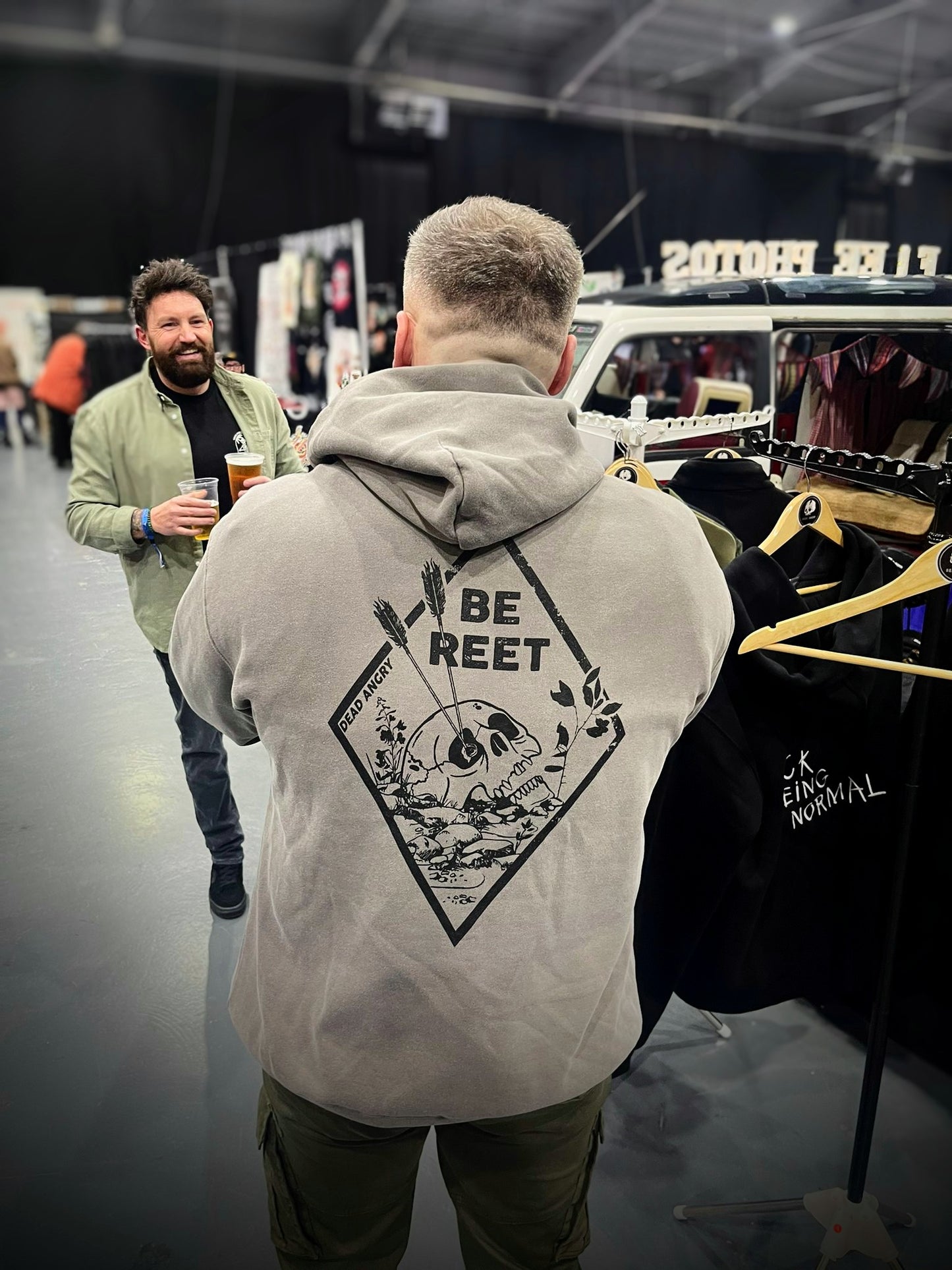 'Be Reet' Oversized Faded Hoody